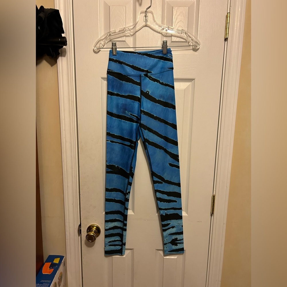 Blue W Black Stripes Athletic k.alley lifestyle Leggings👖Sz XS